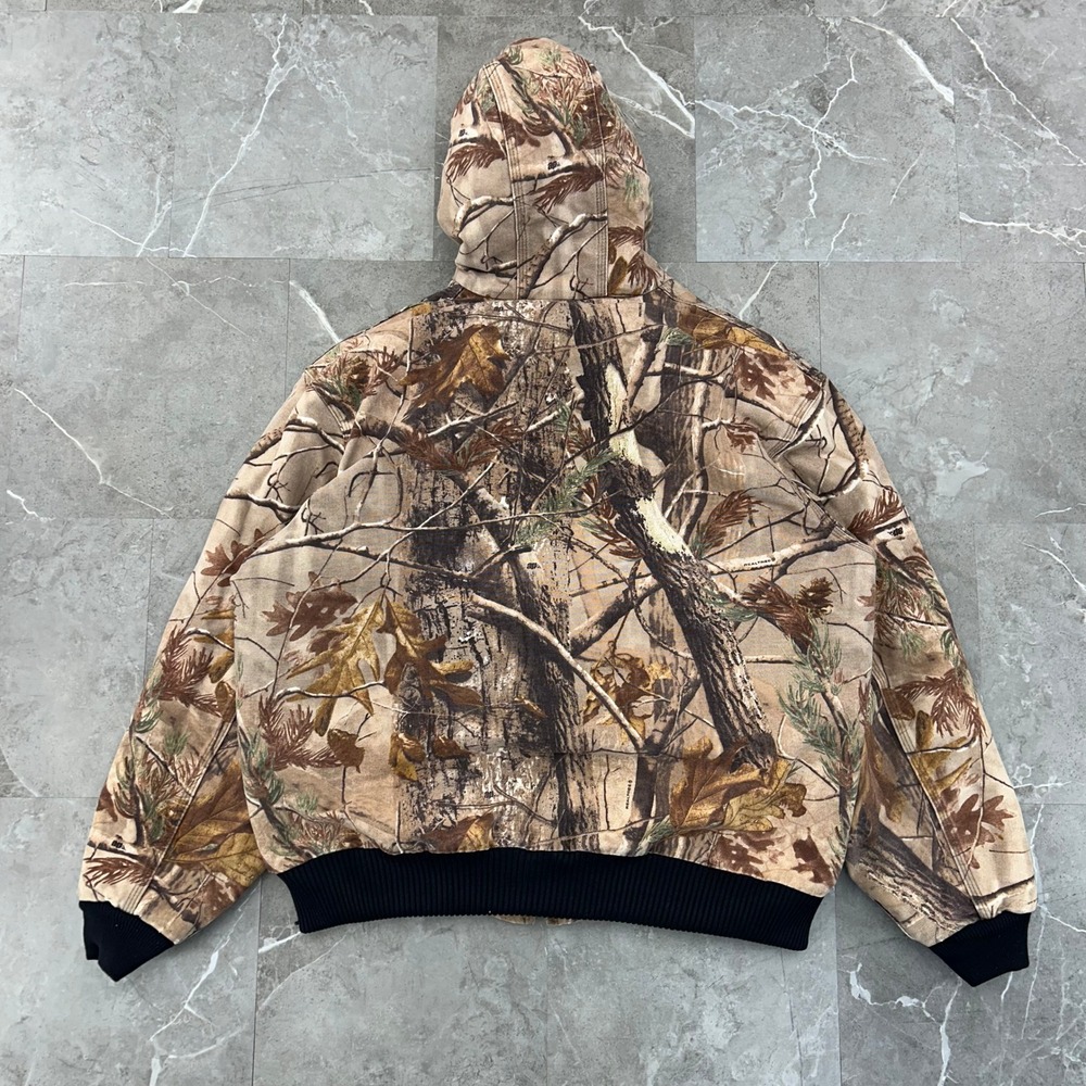 Vintage Carhartt J221 CAP Jacket Mens XL Realtree Camo Hunting Workwear Quilted - Picture 3 of 9
